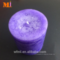Diseño Profesional Dark Purple Color Dripless Pillar Vela Proveedor de la venta